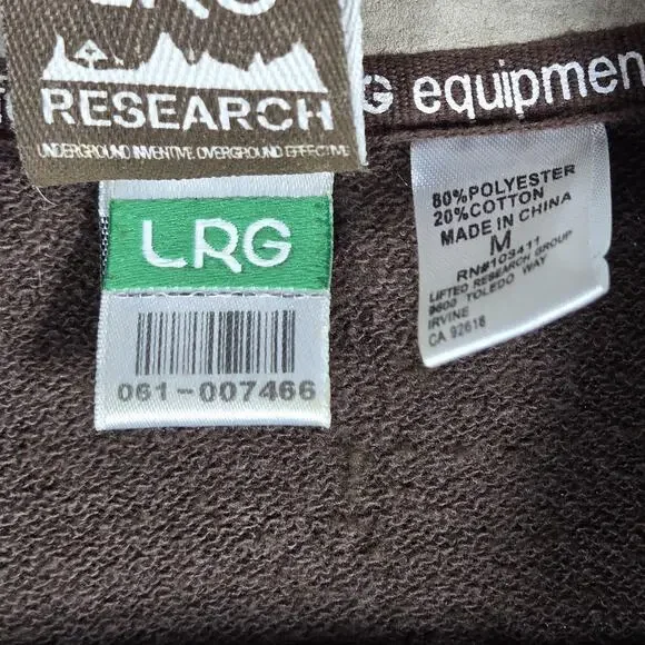 LRG Killa Cambridge Track Jacket Mens Medium Brown Suede Elbow Patches Varsity - Picture 8 of 12